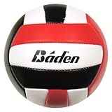 Baden Mini Size Synthetic Leather Promotional Volleyball, Red/White/Black