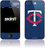 Skinit Minnesota Twins - Solid Distressed Vinyl Skin for Apple iPhone 4 / 4S