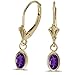 14k Yellow Gold February Birthstone Oval Amethyst title=