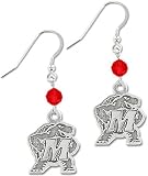Maryland Terrapins Round Crystal Earrings