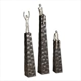 Set Of 3 Solitude Accessories - Silvertone