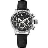 Ladies BFC Black Dial and Croco Pattern Leather Strap Watch