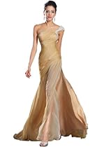 Hot Sale eDressit New High Slit Beaded One Shoulder Evening Dress (00133224)