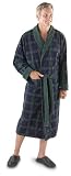 Guide Gear® Extreme Fleece Plush Robe Blue Plaid