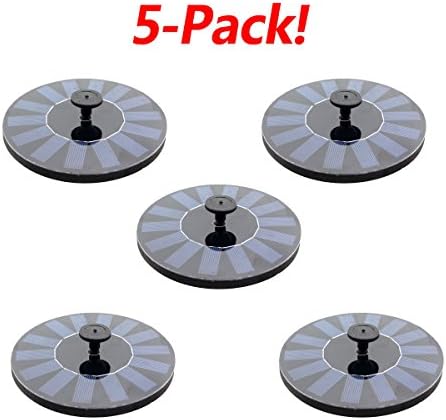 Kleanco Home It - 5 Pcs Fountain Solar Power Submersible Floating Plant Water Pump Pool Patio