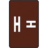 (Price/PK)Color Coded Label, H, Dark Brown