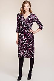 Per Una Gathered Front Chevron Dress