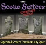 Tombstone Terror Scene Setter Add Ons - Pack of 3 - Halloween Party Decorations
