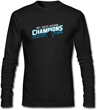 Men's Carolina Panthers 2015 NFC South Division Champions Long Sleeves T-Shirts