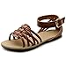 Ollio Women's Shoe Ankle Strap Gladiator Flat Sandal