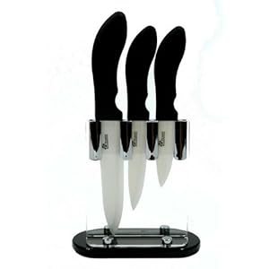Pradel Excellence - BL003 - Bloc Plexi de 3 Couteaux - Lame Céramique