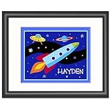 Out of This World Black Personalized Print