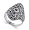 Genuine .925 Sterling Silver Diamond Cut Marcasite Band Ring Size 6