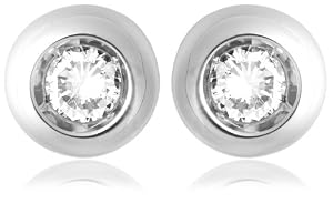 Miore - M0617W - Boucles d'Oreilles Femme - Or blanc 750/1000 (18 carats) 1.65 gr - Diamant 0.12 cts