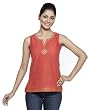 Akkriti Women's Sleeveless Embroidered Kurti