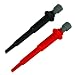 Cal Test Electronics CT2664 Digital Multimeter Probe Sprung Hook with 4mm Banana Plug Tip, 5 Amp, Red and Black Pair