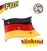 Blinkie Flagge Fan Deutschland BRD FAN - Artikel Anstecker - blinkend -