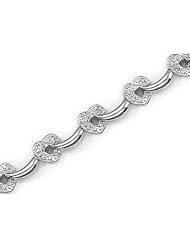 14kt Yellow Gold Diamond Heart Bracelet 0.18ct TW