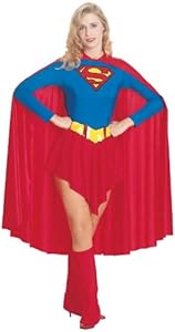 DC Comics Deluxe Supergirl Costume, Red/Blue, Medium
