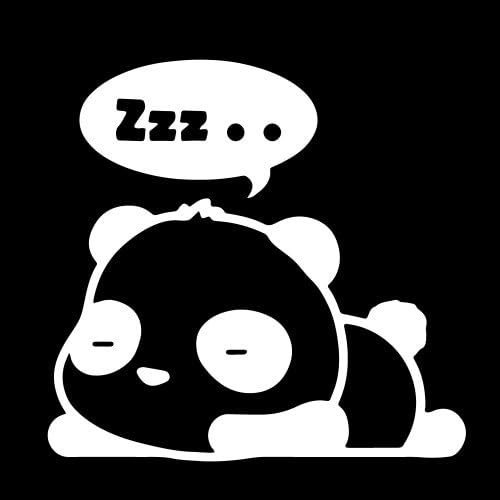 1 Piece WHITE Cute Panda Zzz Sleeping Bubble Cartoon Vinyl Decal Sticker 5" x 4.8"