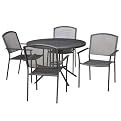 Gabbana Mesh Metal Dining/Bistro Collection – Dark Metal