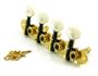 Deluxe A-Style Mandolin Tuners - Gold/Black/Pearl