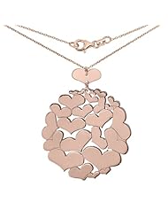 Ze Sterling Silver Rose Gold Heart Pendant