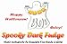 BOO Halloween Spooky Black (dark chocolate colored black) Fudge Box