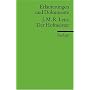 Erl�uterungen und Dokumente: J.M.R. Lenz, Der Hofmeister oder Vorurteile der Privaterziehung.