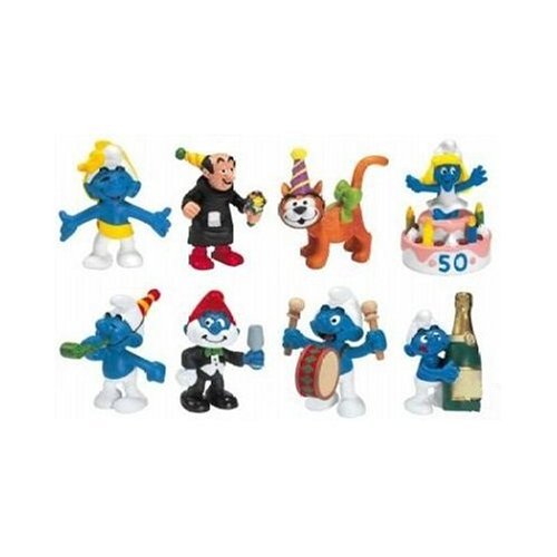 50th Anniversary 8 piece Smurf Set Schleich