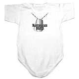 Baby Bodysuit White  Martiniquais Soldier Dog Tag  Martinique Country 0 - 3 Months
