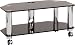 Electronics : Optimum Fusion LCD800 2 Shelf Television Stand - Polished Chrome Rods With Black Glass