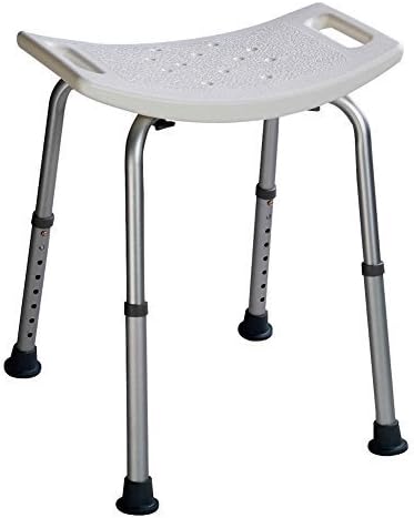 Bath Shower Chair Adjustable Medical 8 Height Bench Bathtub Stool Seat White by Friend For Fun
