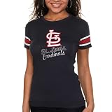 MLB '47 Brand St. Louis Cardinals Womens Campus T-Shirt - Navy Blue (Large)