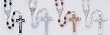 Rosary - 5mm Plastic Beads - 18" Silver Tone - IMPORTED FROM ITALY - Boxed