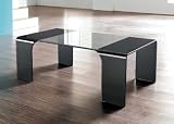 Glass Coffee Table With Black Painted Legs 41udGReugXL. SL160