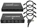Pyle Great HDMI Switcher & Cables Package for Home/Office/Schools/Public -- PHDMSWM4 High Definition HDMI 4 Source Input and 1 Source Output Manual Mechanical Switcher + (4x) PHDMRT6 6Ft. Horizontal Swivel High Definition HDMI Cable With Heavy-Duty Fiber Shielding. image 3