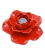 Red Ceramic Lotus Tea light Holder