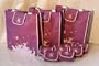 10 XL Designer Folding Reusable Grocery Tote Bags, Purple Butterfly Shopping Bags: Reusable Revolution