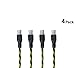 Micro USB Cable APXX 4-Pack 3 Ft Premium Nylon Braided USB 2.0 A Male to Micro B Connector U703Q