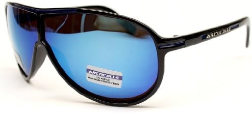 Artic Blue Mirrored Aviator Turbo Sunglasses Ab05 (black / blue, uv400)