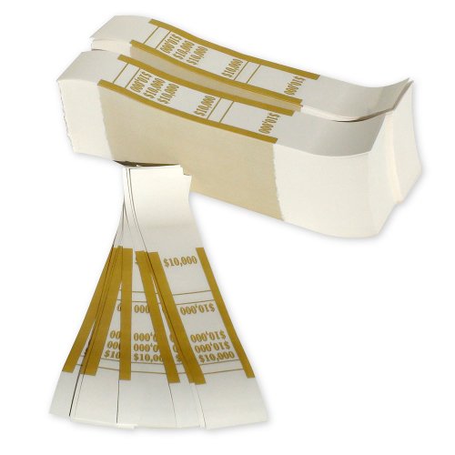 The Coin-Tainer Co. $10000 Currency Band, Mustard, 1000 count (410000)