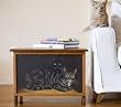 Wood Cat Trunk featuring art of Mimi Vang Olsen