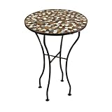 Decorative Mosaic Tile Design Accent Round Side Table