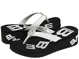 BEBE SPORT Women's Outfitter Glimmer Thong Wedge