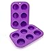 Muffin Cupcake Quiche Pan, 6-cup (Set of 2) 100% Food Grade Nonstick Silicone Bakeware by Happy Cook