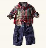 Baby Boys Polo Ralph Lauren Madras Shirt & Pant Set