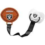 Oakland Raiders Baby Pacifier With Football Design Clip