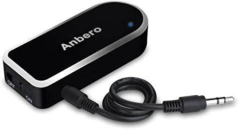 Bluetooth Transmitter, Anbero Wireless Portable Transmitter Connected to 3.5mm Audio Devices, Paired with Bluetooth Receiver. TV Ears, Bluetooth Dongle, A2DP Stereo Music Transmission