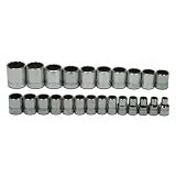 WILLIAMS 1/2" DR STD SOCKET SET 12-PT 24 PCS (MSS-24RC) 1/2"ドライブ ソケットセット 12角 24個 JHWMSS-24RC